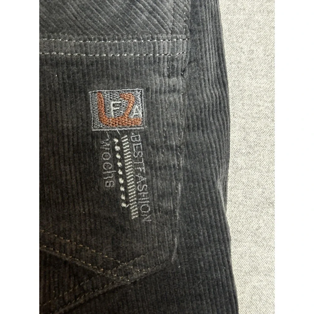 Best‎ Fashion Men Pant 34 Gray Corduroy Straight Leg Casual Comfort Cotton Blend